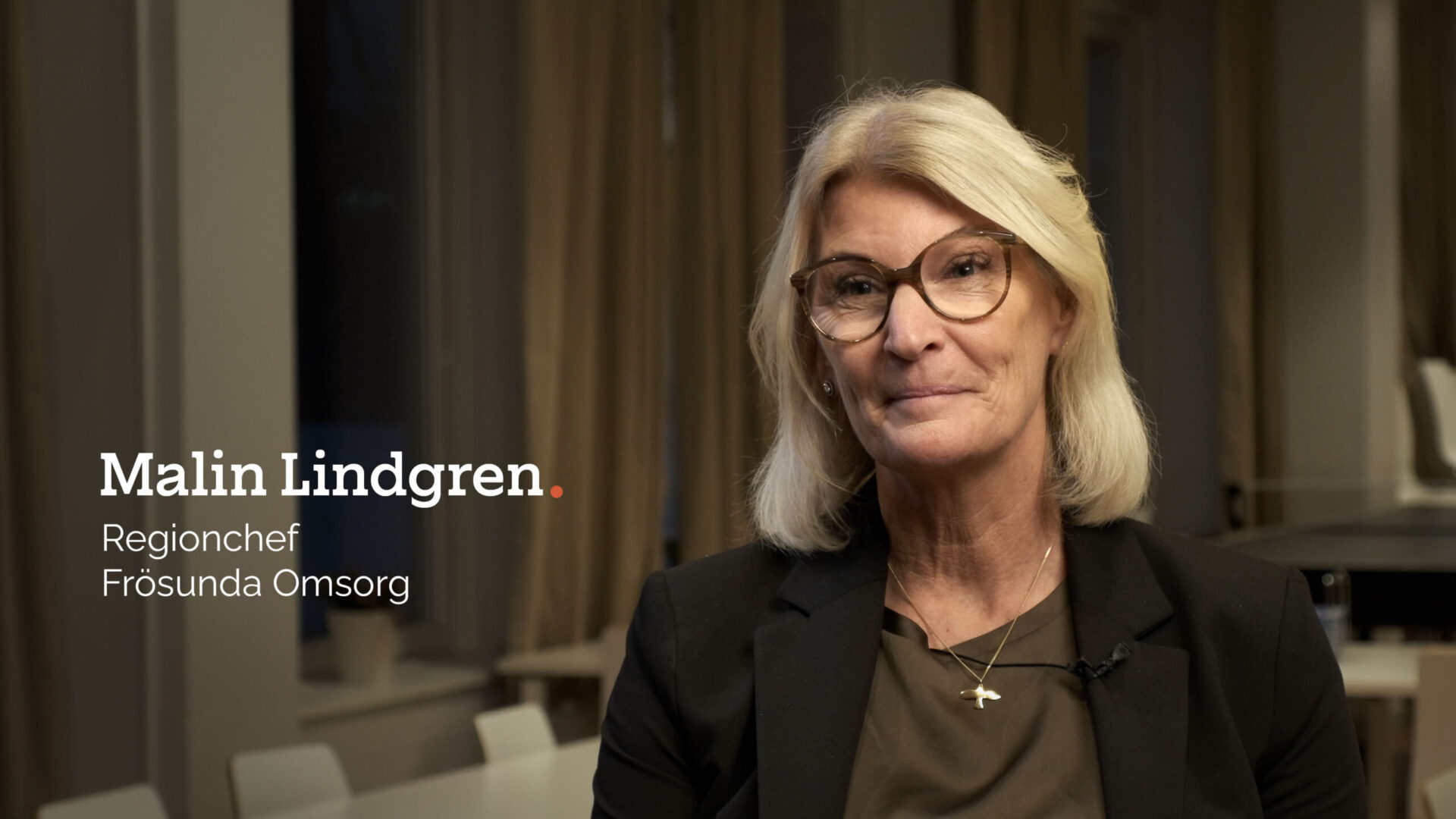 Regionchef Malin Lindgren på Frösunda Omsorg